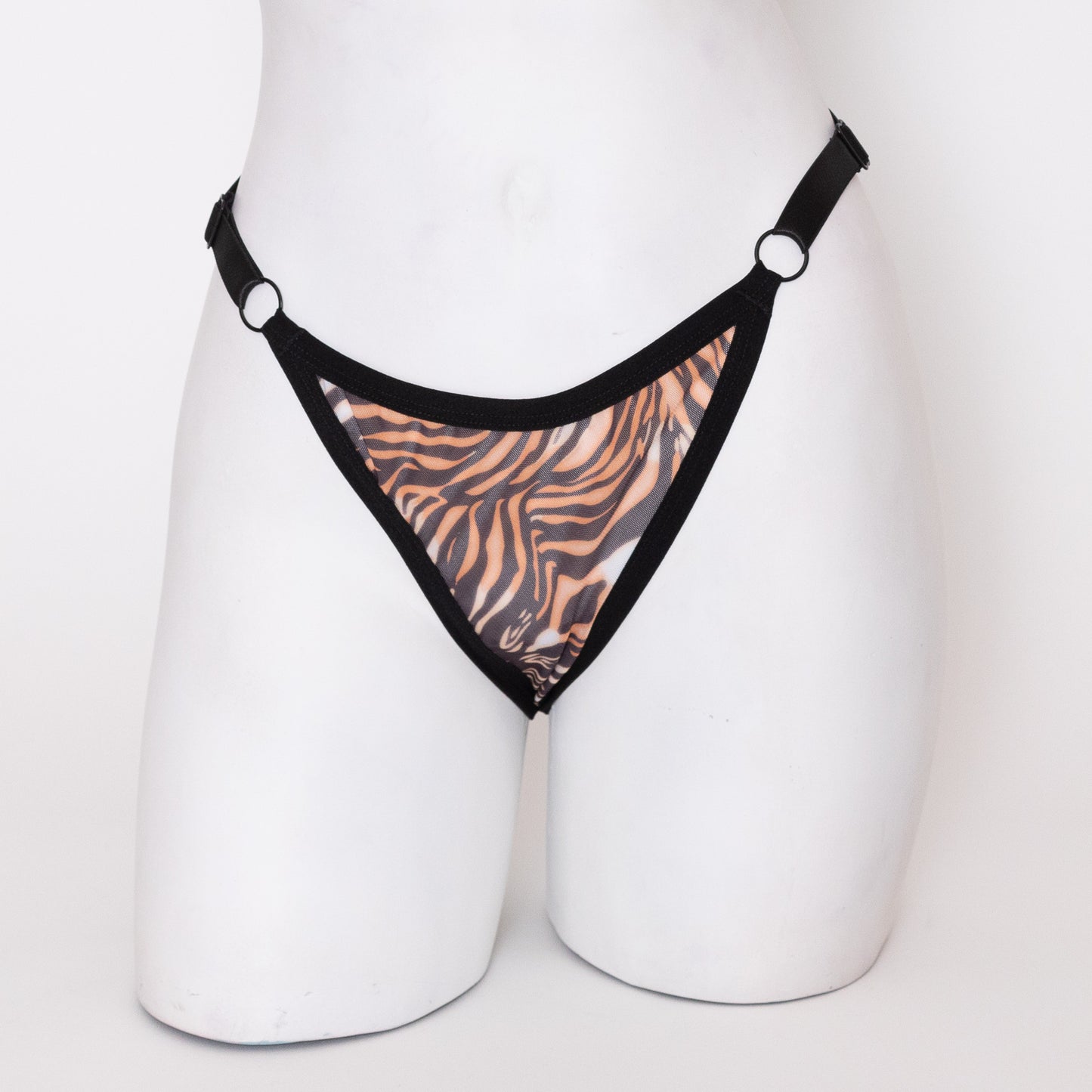 Tanga malla transparente Tigre Puntitos