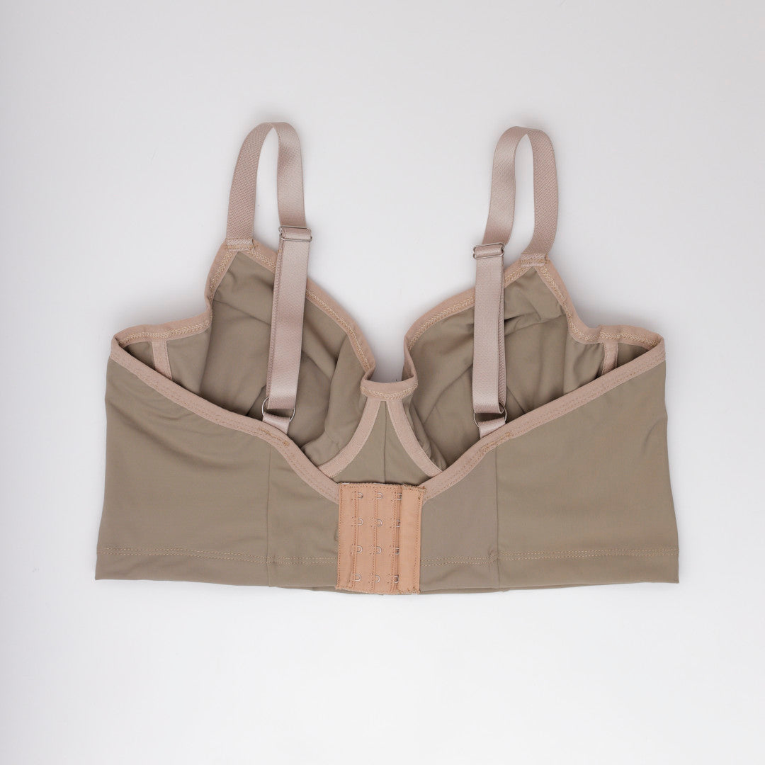 Sostén Bustier Beige Oliva Lycra