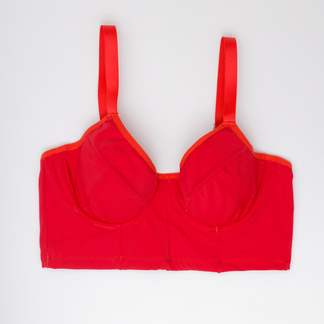 Sostén Bustier Rojo Lycra