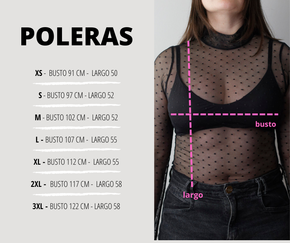 Polera / body manga larga Malla Puntitos