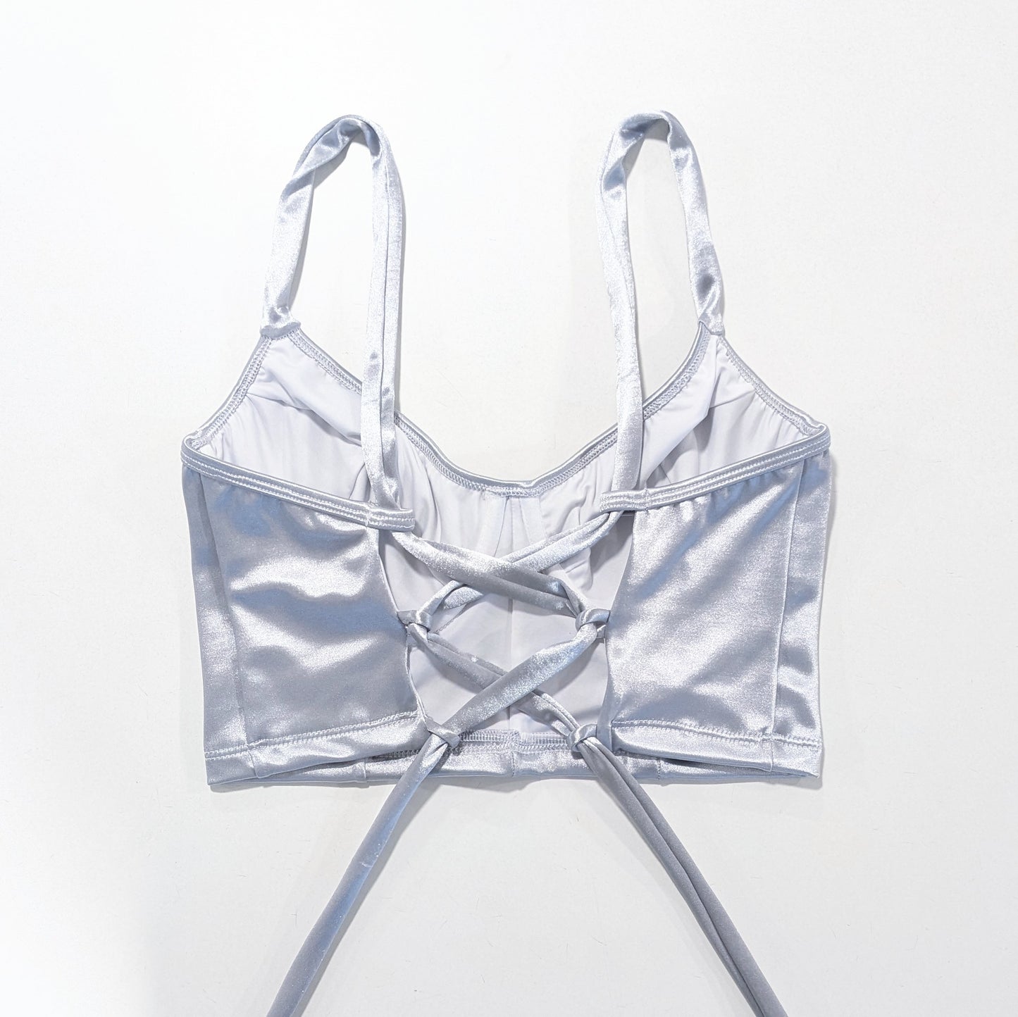 Bustier Shine Plateado
