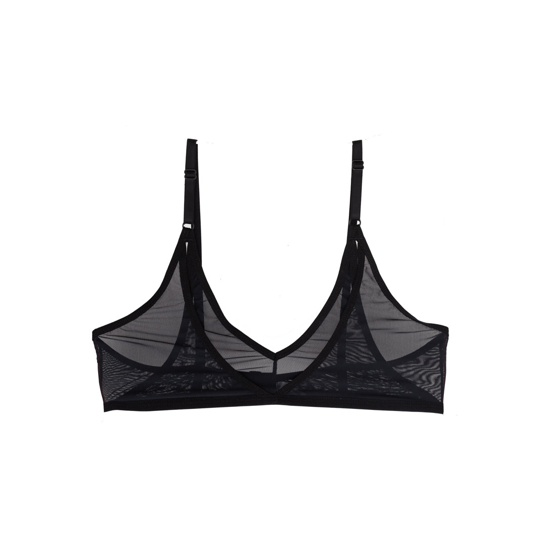 Bralette X Malla Negro (7899630371042)