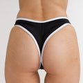 Bikini bottom Rio - Negro con borde blanco
