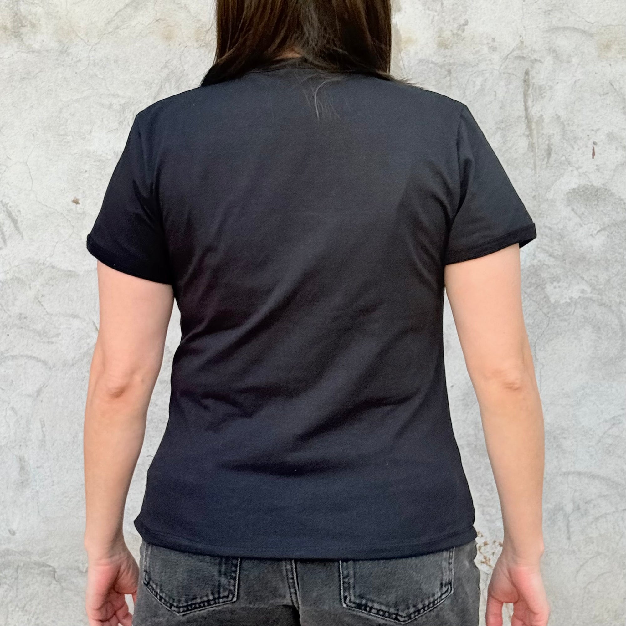 Polera negra mujer algodón - A pedido 7 días hábiles