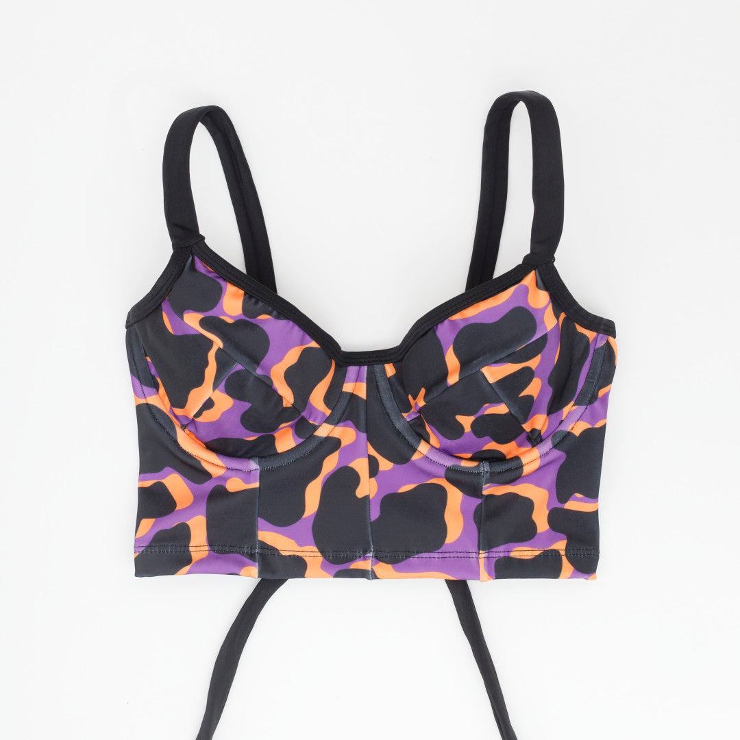 Bustier Manchas Naranjo - A Pedido 10 días hábiles