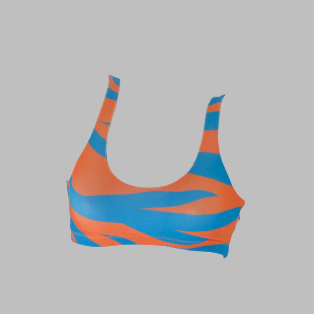 Top Bikini peto Brazil Tigre azul