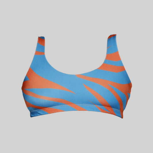 Top Bikini peto Brazil Tigre azul