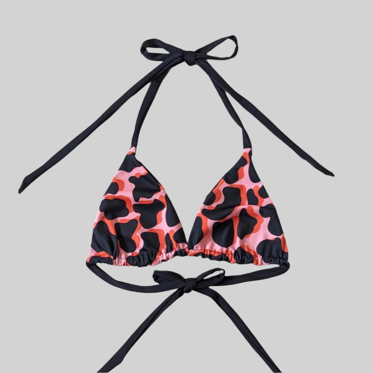 Bikini Top Triangulo Manchas rosa