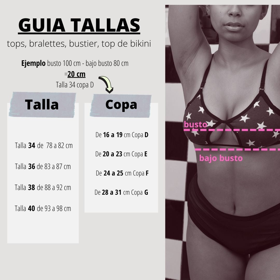 Bustier Varios colores Copas Grandes D E DD F DDD G | Top Bikini Ajustable