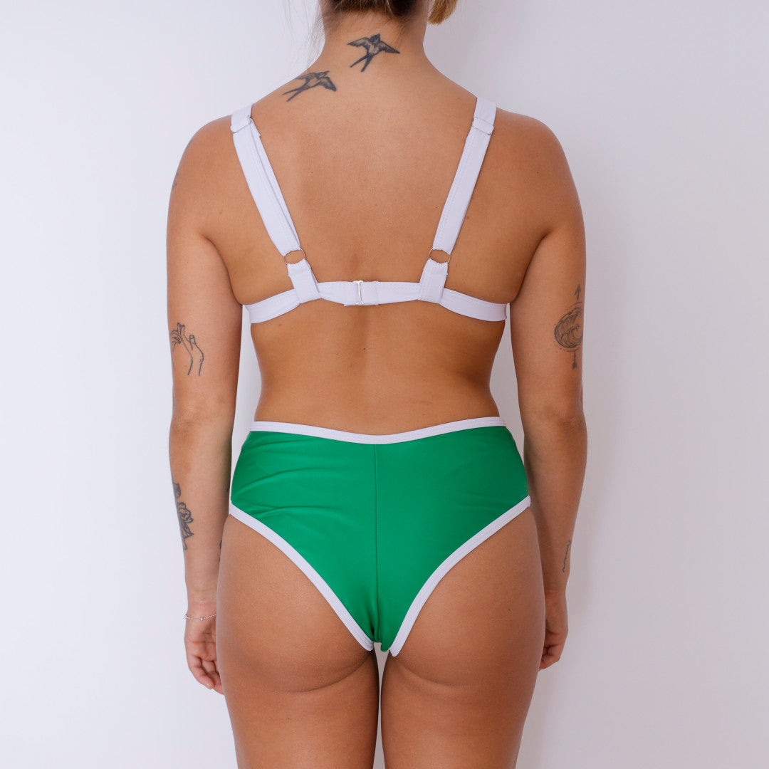 Bikini Top Venice Verde con blanco