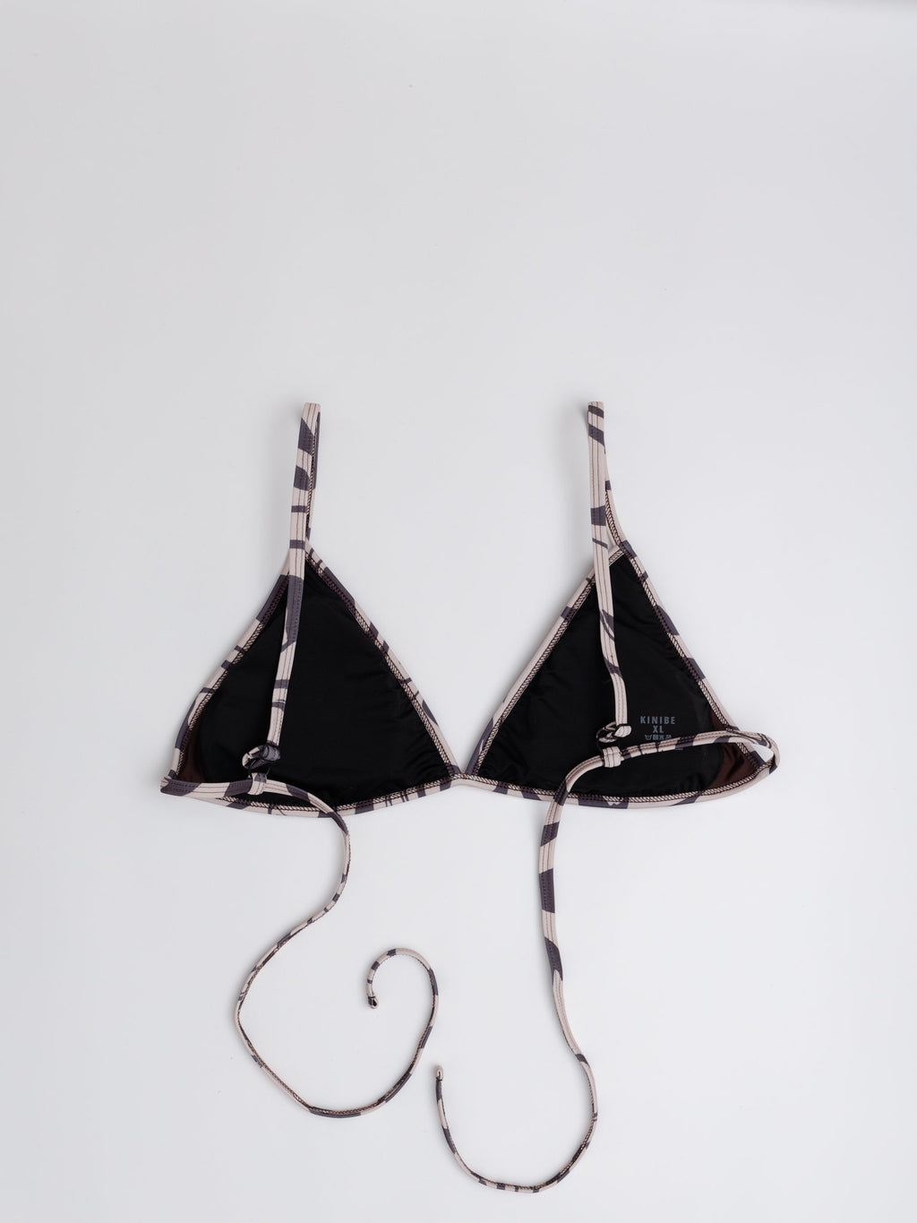 Conjunto Bikini Ipanema Café — Triángulo Ajustable con Borde Estampado The Sand