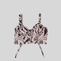 Bustier estampado The Sand con soporte, copas B a D, UV+50 — Kinibe