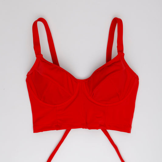 bustier rojo mujer bikini