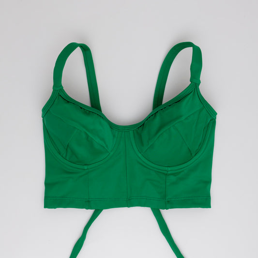 bustier bikini verde jade