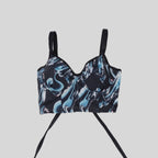 Bustier Midnight Sea UV+50 - Bikini Top Premium con Soporte