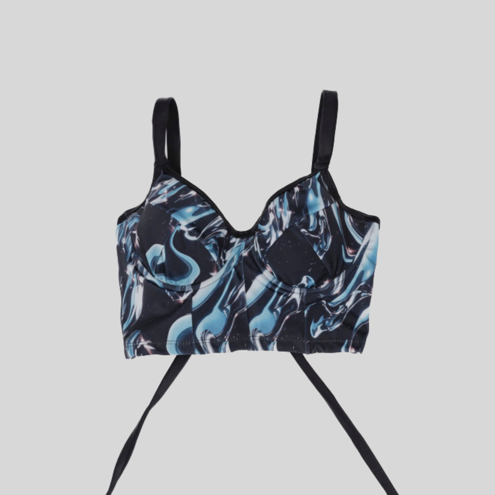 Bustier Midnight Sea UV+50 - Bikini Top Premium con Soporte