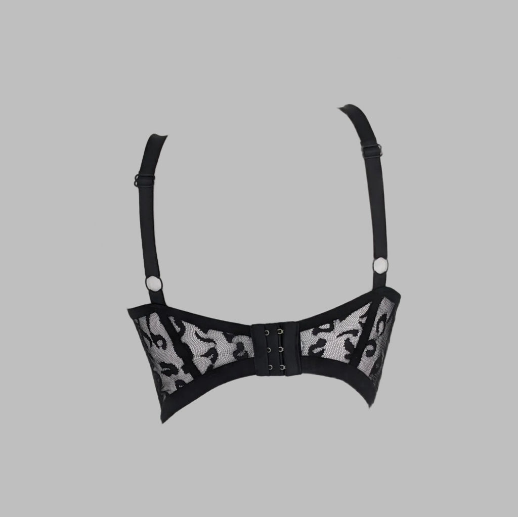 Black Leopard Bustier