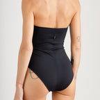 traje de baño strapless espalda negro mujer - Kinibe